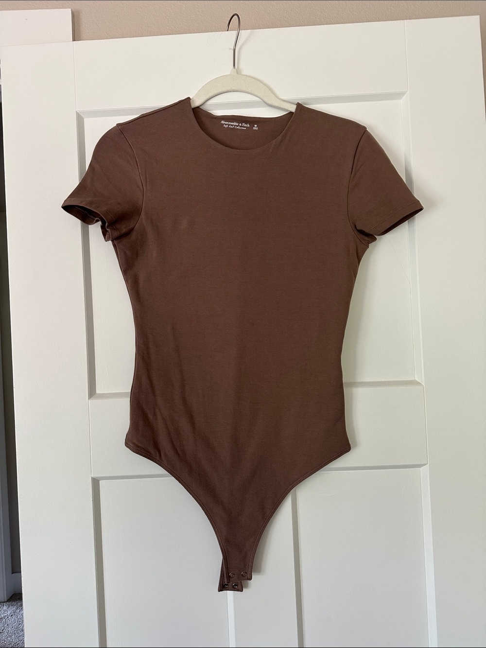 Abercrombie & Fitch Brown Soft A&F Collection Crew Neck Bodysuit